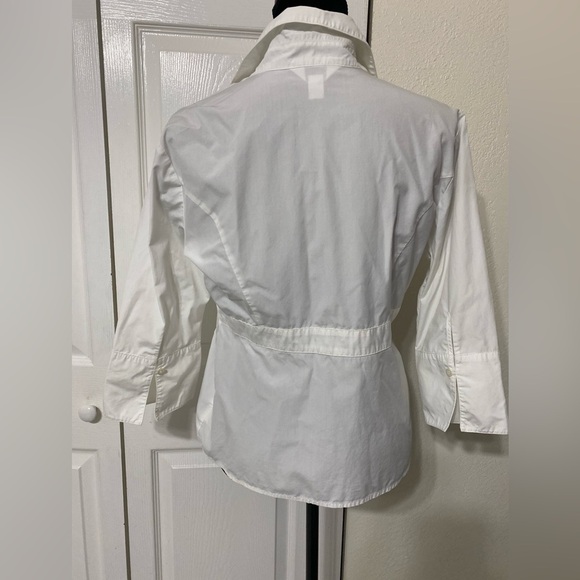 - Vintage Lilly Pulitzer white wrapped Blouse size 10 - Picture 2 of 9